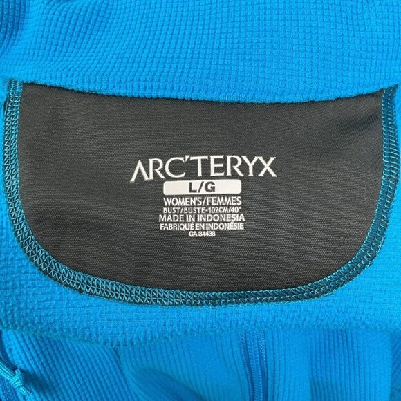 Arc'teryx Delta LT Full Zip Up Jacket Size L Blue Polartec Fleece Midlayer - Picture 7 of 10
